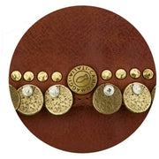 Porte-monnaie à clous Campomaggi Felloniche - Cognac Tan