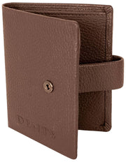 Portefeuille à deux volets avec porte-cartes Dents Aire - Marron chocolat