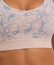 Falke Daily Comfort Print 2-Pack Bustier Bralette - Beige/Bleu
