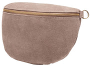 Grand sac à bandoulière en daim Elie Beaumont - Beige vison