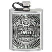 english-pewter-company-6oz-embossed-70th-pewter-hip-flask---silver-34391483
