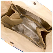 Sac à lunch en toile de coton Roka Hampstead - Larges rayures multiples