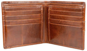 Portefeuille à deux volets Dents Itchen - Marron cognac