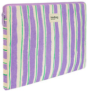 Hindbag Ava Small Housse pour ordinateur portable 13 pouces - Rayures vertes/parme
