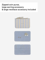 Étui à bijoux de voyage extensible Stackers - Avoine/Bleu