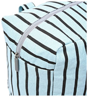 Sac à bandoulière en toile de coton Roka Sloane de taille moyenne - Rayure bleue