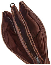 Sac bandoulière en toile recyclée Roka Carnaby XL - Mini marron léopard