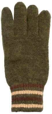 Gants en tricot côtelé Dents Salcombe - Vert olive