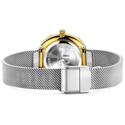 Montre-bracelet Amelia de conception danoise - Argent ondulé