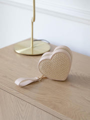 Boîte à bijoux de voyage Stackers Heart - Raphia Blush