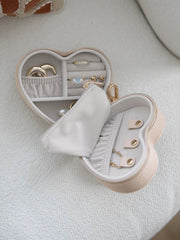 Boîte à bijoux de voyage Stackers Heart - Raphia Blush