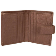 Portefeuille à deux volets avec porte-cartes Dents Aire - Marron chocolat