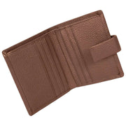 Portefeuille à deux volets avec porte-cartes Dents Aire - Marron chocolat