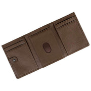Portefeuille porte-cartes à trois volets Dents Aire - Marron chocolat