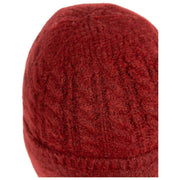 Bonnet en tricot torsadé Dents - Bordeaux