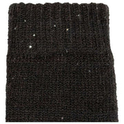 Gants en tricot à paillettes Dents Chevron - Noir