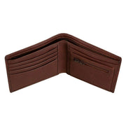 Dents Clyde Leather RFID Blocking Coin Bifold Wallet - Dark Tan