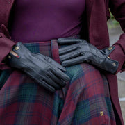 Gants en cuir pour écran tactile Dents Colette - Noir
