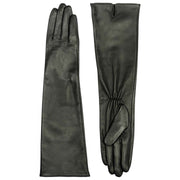 Gants en cuir Dents Demi Longs - Noir