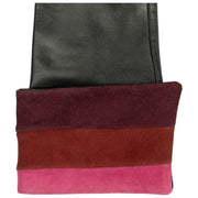 Gants en cuir pour écran tactile Dents Elodie - Noir/Rose
