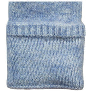 Chauffe-poignets tricotés sans doigts Dents - Bleu pâle