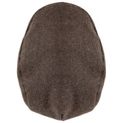 Casquette Plate en Tweed à Chevrons Dents Grafham - Marron Chocolat