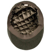 Casquette Plate en Tweed à Chevrons Dents Grafham - Vert Forêt