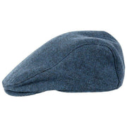 Casquette Plate en Tweed à Chevrons Dents Grafham - Marine Navy