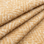 Écharpe couverture à chevrons Dents - Beige caramel