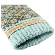 Gants tricotés Dents Jacquard Fair Isle - Gris anthracite/bleu