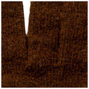 Gants tricotés à rayures Dents - Brun chocolat