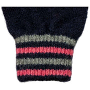 Gants tricotés à rayures Dents - Marine