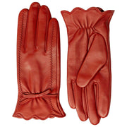 Gants en cuir pour écran tactile Dents Mosie - Rouge baie