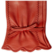 Gants en cuir pour écran tactile Dents Mosie - Rouge baie