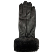 Gants en cuir pour écran tactile Dents Nieve - Noir