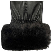 Gants en cuir pour écran tactile Dents Nieve - Noir