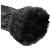 Gants en cuir pour écran tactile Dents Nieve - Noir