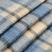 Écharpe Couverture à Carreaux Dents - Bleu Pâle
