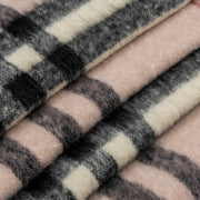Écharpe couverture à carreaux Dents - Rose pâle/Noir