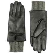 Gants en cuir à écran tactile Dents Renee - Noir/Gris anthracite