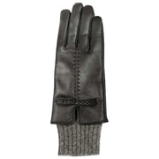 Gants en cuir à écran tactile Dents Renee - Noir/Gris anthracite
