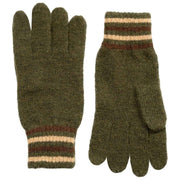 Gants en tricot côtelé Dents Salcombe - Vert olive