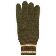 Gants en tricot côtelé Dents Salcombe - Vert olive