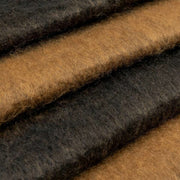 Écharpe Couverture à Rayures Dents - Beige Camel/Noir