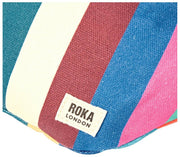 Petit sac banane en toile de coton Roka Mill Hill - Larges rayures multicolores