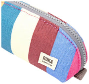 Roka Tate Petite pochette en toile de coton - Larges rayures multiples