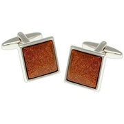 david-van-hagen-goldstone-square-cufflinks---brownsilver-34498454