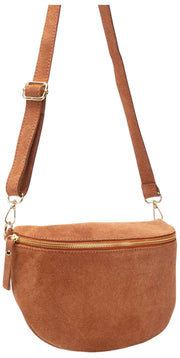 Grand sac à bandoulière en daim Elie Beaumont - Tan