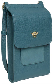 Alice Wheeler London Mini Sac à Bandoulière Bloomsbury - Bleu Sarcelle