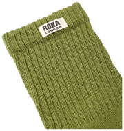 Chaussettes Roka Windsor Solid Crew - Vert Avocat